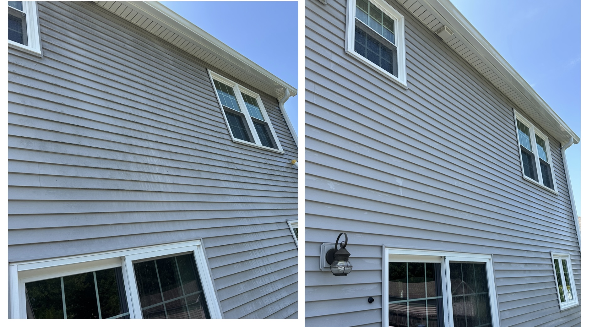 House and siding soft wash — before and after