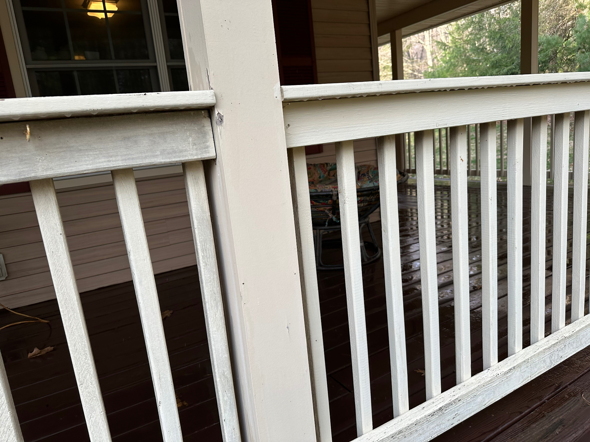 Deck and fence cleaning — before and after