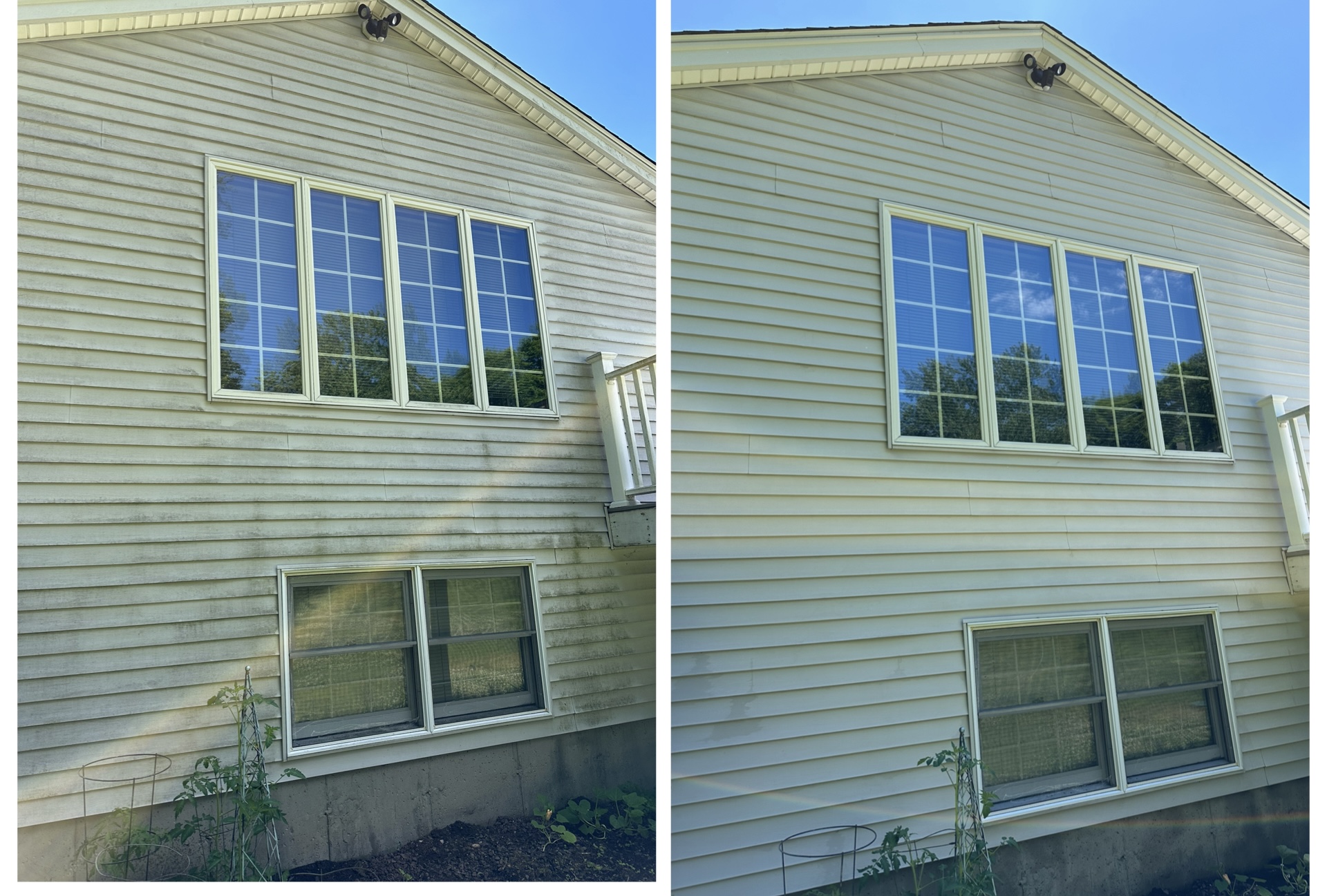 House and siding soft wash — before and after