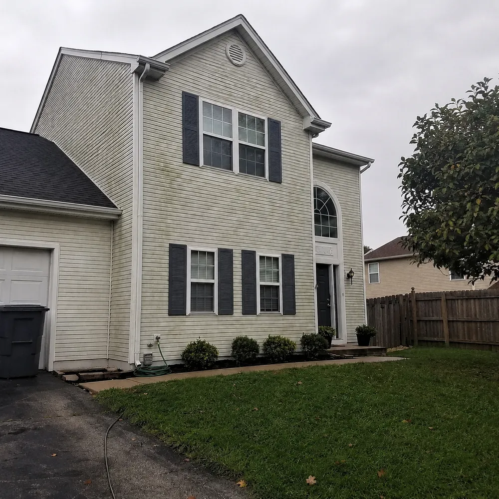 House soft wash — after